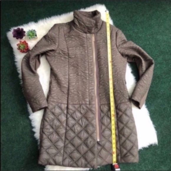 Tahari Embroidered Long Puffer Coat - Picture 12 of 16